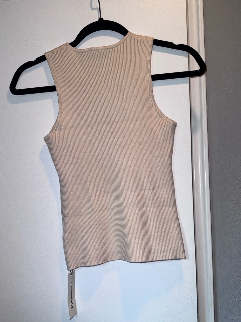 Commense Ribbed Knit Solid Basic Tank Top NWT - Picture 5 of 6